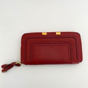 Chloé Marcie Long Zipped Wallet - Brick Red